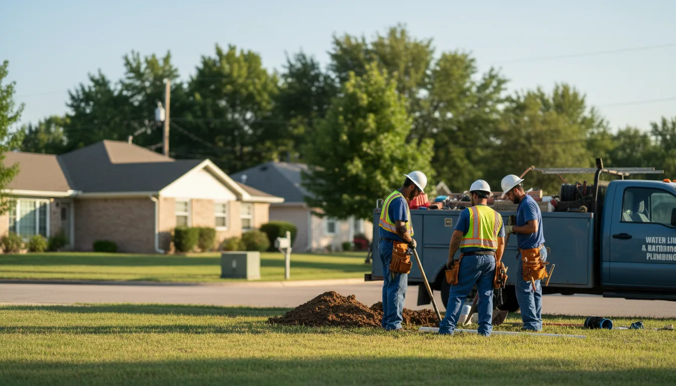 Residential water line and bathroom plumbing service in Vandalia, MI